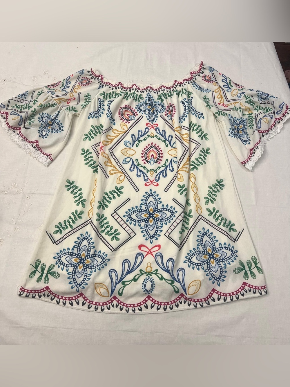Flying Tomato Off Shoulder Boho Dress Size Large